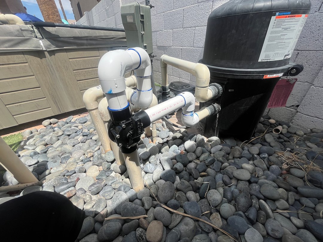 Pool repair in Gilbert Arizona - leaking valve 